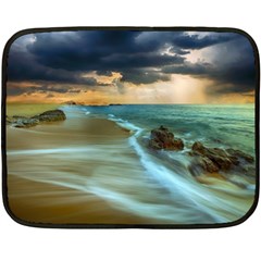 Beach Shore Sand Coast Nature Sea Double Sided Fleece Blanket (mini)  by Celenk