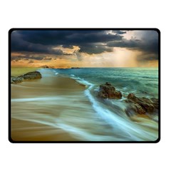 Beach Shore Sand Coast Nature Sea Fleece Blanket (small) by Celenk