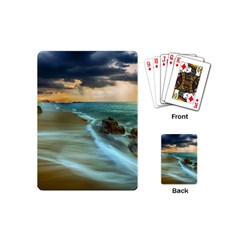 Beach Shore Sand Coast Nature Sea Playing Cards (mini)  by Celenk