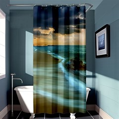 Beach Shore Sand Coast Nature Sea Shower Curtain 36  X 72  (stall)  by Celenk