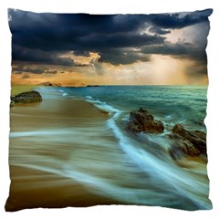 Beach Shore Sand Coast Nature Sea Standard Flano Cushion Case (one Side) by Celenk