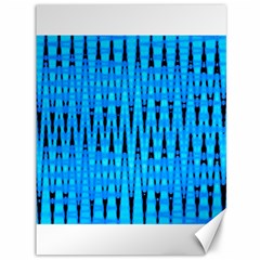 Sharp Blue And Black Wave Pattern Canvas 36  X 48   by Celenk