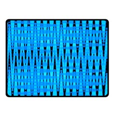 Sharp Blue And Black Wave Pattern Fleece Blanket (small) by Celenk