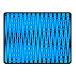 Sharp Blue And Black Wave Pattern Fleece Blanket (Small) 50 x40  Blanket Front