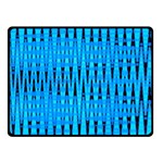 Sharp Blue And Black Wave Pattern Double Sided Fleece Blanket (Small)  45 x34  Blanket Back