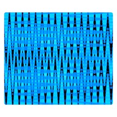 Sharp Blue And Black Wave Pattern Double Sided Flano Blanket (small)  by Celenk