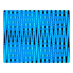 Sharp Blue And Black Wave Pattern Double Sided Flano Blanket (large)  by Celenk