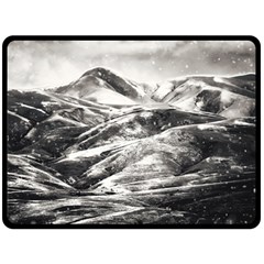 Mountains Winter Landscape Nature Fleece Blanket (large)  by Celenk