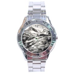 Mountains Winter Landscape Nature Stainless Steel Analogue Watch by Celenk