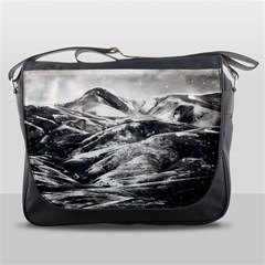 Mountains Winter Landscape Nature Messenger Bags by Celenk