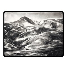 Mountains Winter Landscape Nature Double Sided Fleece Blanket (small)  by Celenk