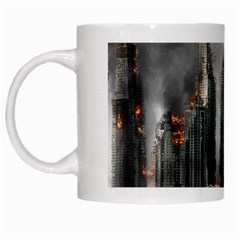 Armageddon Disaster Destruction War White Mugs by Celenk