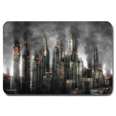 Armageddon Disaster Destruction War Large Doormat  by Celenk