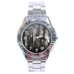 Armageddon Disaster Destruction War Stainless Steel Analogue Watch by Celenk