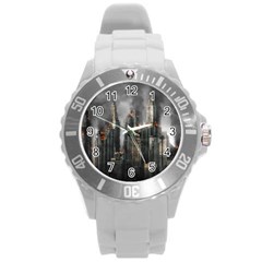 Armageddon Disaster Destruction War Round Plastic Sport Watch (l) by Celenk