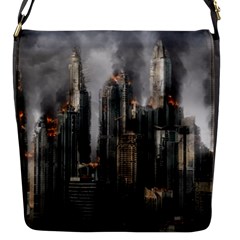 Armageddon Disaster Destruction War Flap Messenger Bag (s) by Celenk