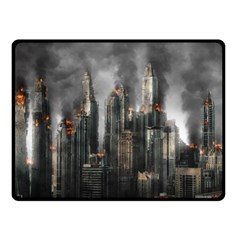 Armageddon Disaster Destruction War Double Sided Fleece Blanket (small)  by Celenk