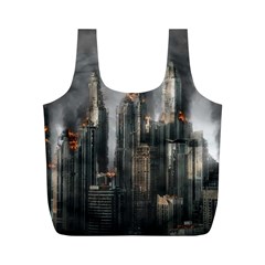 Armageddon Disaster Destruction War Full Print Recycle Bags (m)  by Celenk