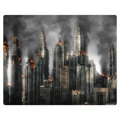 Armageddon Disaster Destruction War Double Sided Flano Blanket (medium)  by Celenk