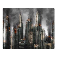 Armageddon Disaster Destruction War Double Sided Flano Blanket (large)  by Celenk