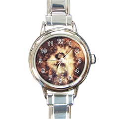 Science Fiction Teleportation Round Italian Charm Watch by Celenk