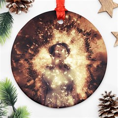 Science Fiction Teleportation Round Ornament (Two Sides)