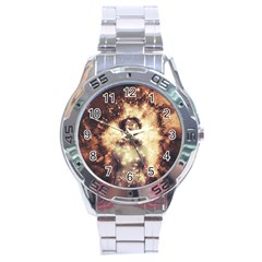 Science Fiction Teleportation Stainless Steel Analogue Watch