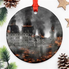 Destruction War Conflict Explosive Ornament (round) by Celenk