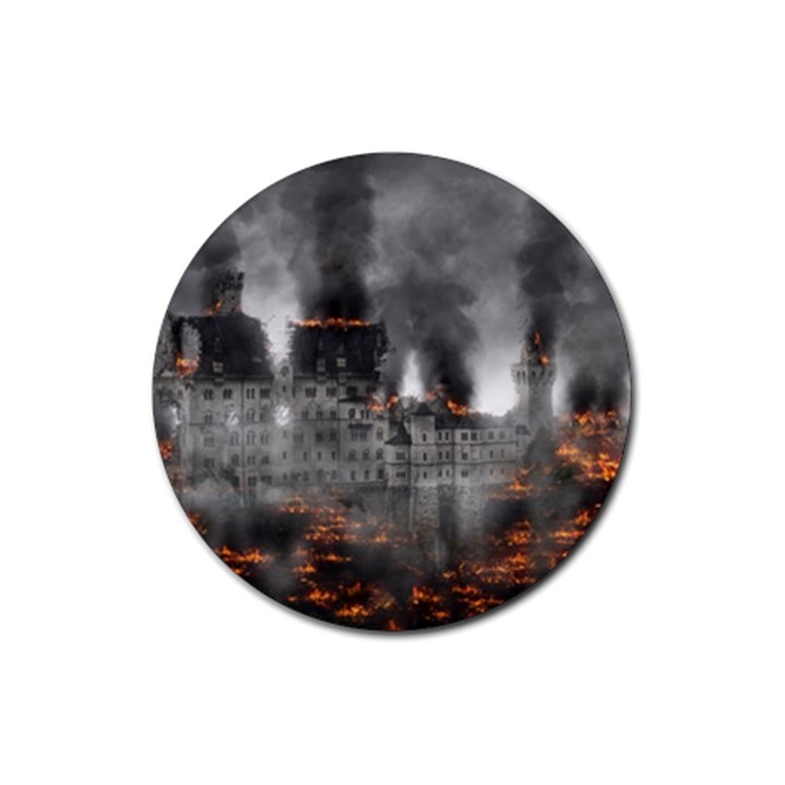 Destruction War Conflict Explosive Rubber Coaster (Round) 