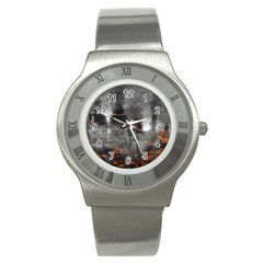 Destruction War Conflict Explosive Stainless Steel Watch by Celenk