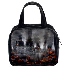 Destruction War Conflict Explosive Classic Handbags (2 Sides) by Celenk