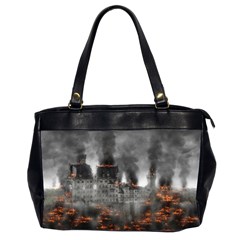 Destruction War Conflict Explosive Office Handbags (2 Sides)  by Celenk