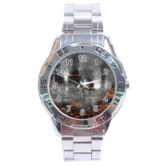 Destruction War Conflict Explosive Stainless Steel Analogue Watch by Celenk