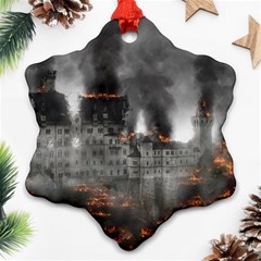 Destruction War Conflict Explosive Ornament (snowflake) by Celenk