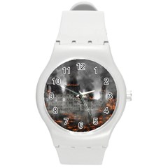 Destruction War Conflict Explosive Round Plastic Sport Watch (m) by Celenk