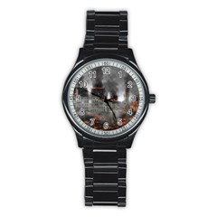 Destruction War Conflict Explosive Stainless Steel Round Watch by Celenk