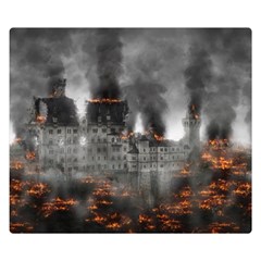 Destruction War Conflict Explosive Double Sided Flano Blanket (small)  by Celenk