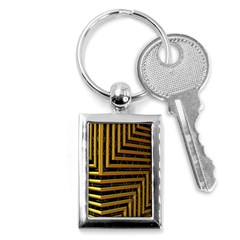 Modern Art Sculpture Architecture Key Chains (rectangle)  by Celenk