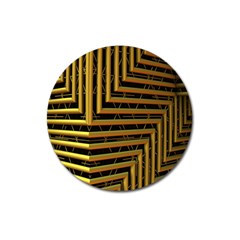 Modern Art Sculpture Architecture Magnet 3  (round) by Celenk