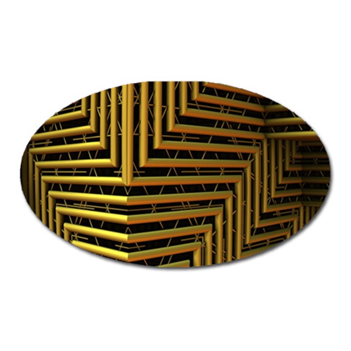 Modern Art Sculpture Architecture Oval Magnet