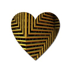 Modern Art Sculpture Architecture Heart Magnet by Celenk