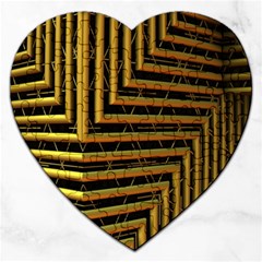 Modern Art Sculpture Architecture Jigsaw Puzzle (heart) by Celenk