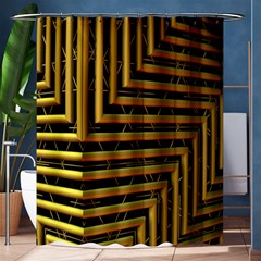 Modern Art Sculpture Architecture Shower Curtain 60  X 72  (medium)  by Celenk