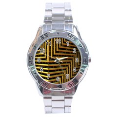 Modern Art Sculpture Architecture Stainless Steel Analogue Watch by Celenk