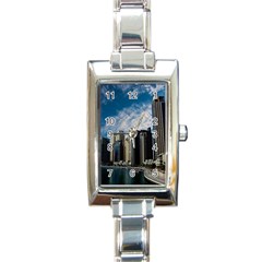 Skyscraper City Architecture Urban Rectangle Italian Charm Watch by Celenk