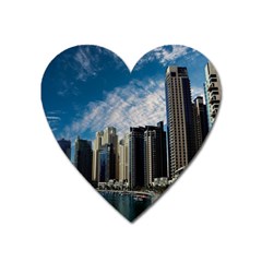 Skyscraper City Architecture Urban Heart Magnet by Celenk