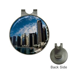 Skyscraper City Architecture Urban Hat Clips With Golf Markers by Celenk