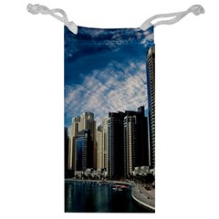 Skyscraper City Architecture Urban Jewelry Bag by Celenk