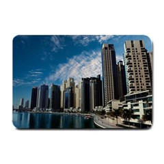 Skyscraper City Architecture Urban Small Doormat  by Celenk