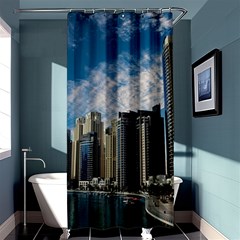 Skyscraper City Architecture Urban Shower Curtain 36  X 72  (stall)  by Celenk